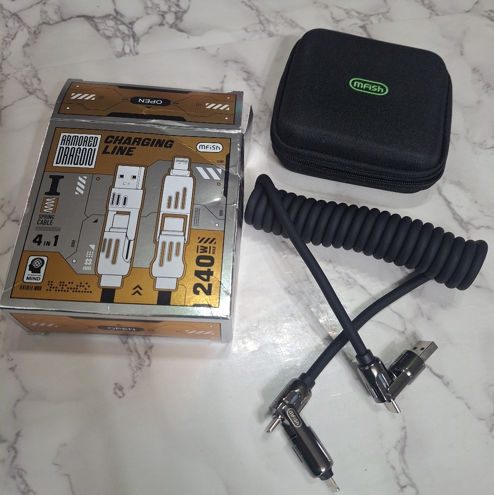 Interchangeable Charging Cable with Case